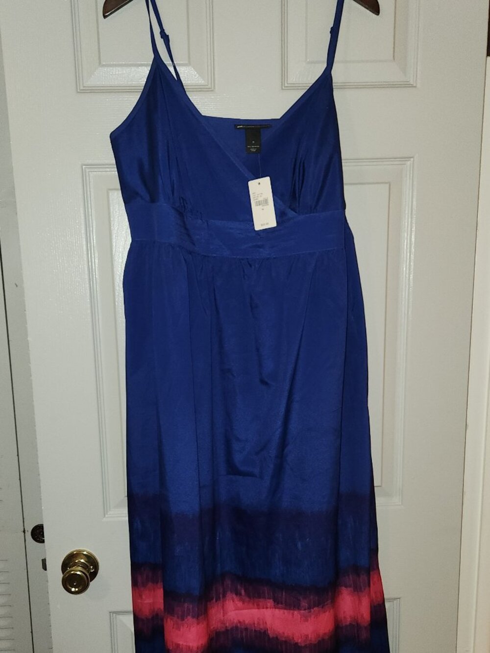 Lane Bryant Maxi Dress Size 14 NWT Blue Sleeveless Empire Waist Ombre $89.95